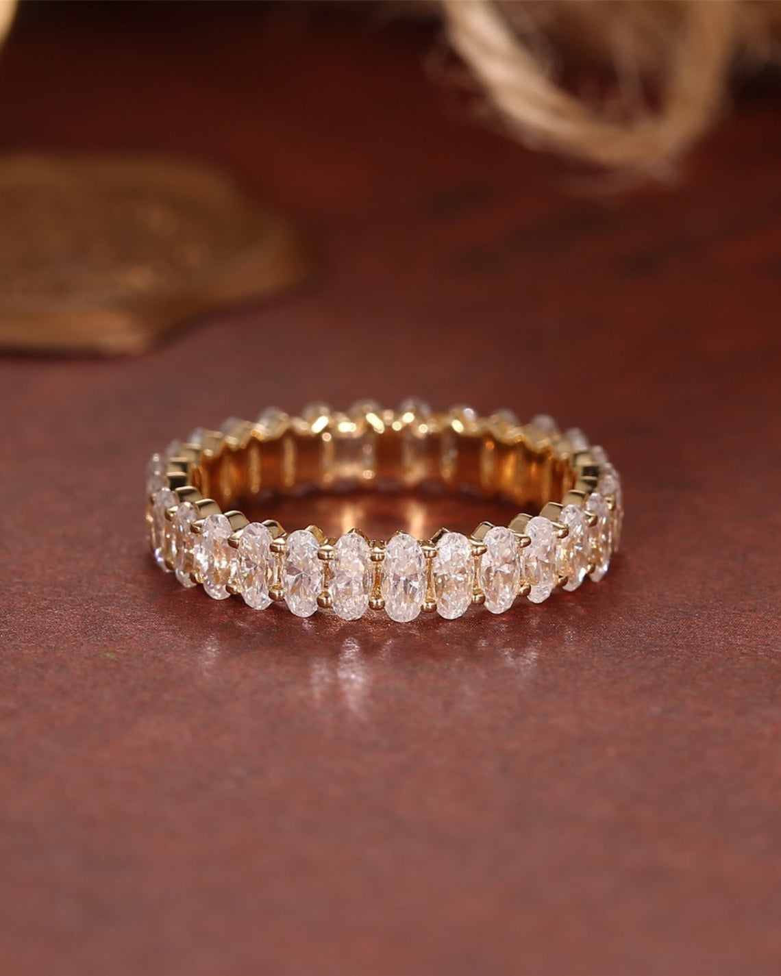 2.0 TCW Oval CVD Diamond Full Eternity Wedding Band - Camila Brown