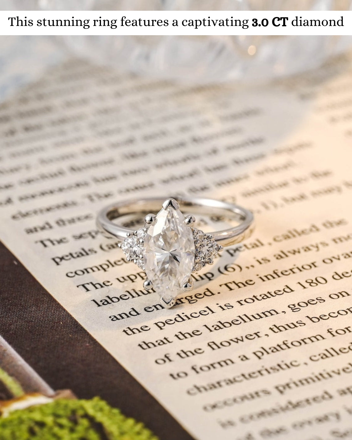 1.0 - 30 CT Marquise F/VS1 CVD Diamond Cluster Engagement Ring - Camila Brown