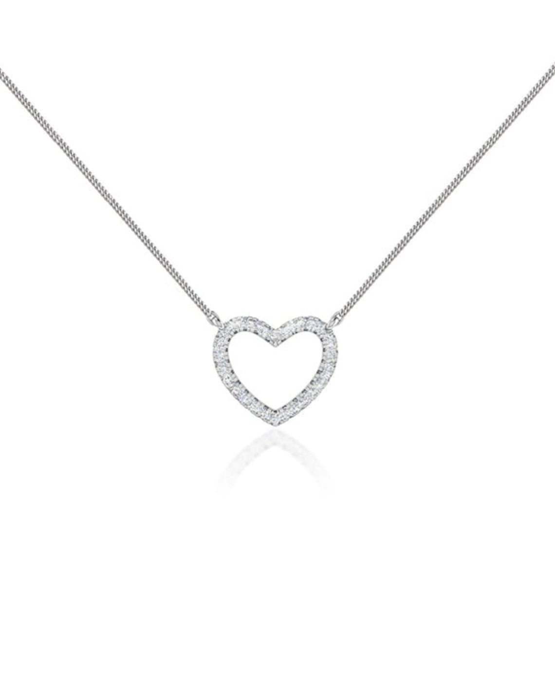 0.24 TCW Round Moissanite Diamond Heart Pendent Necklace - Camila Brown