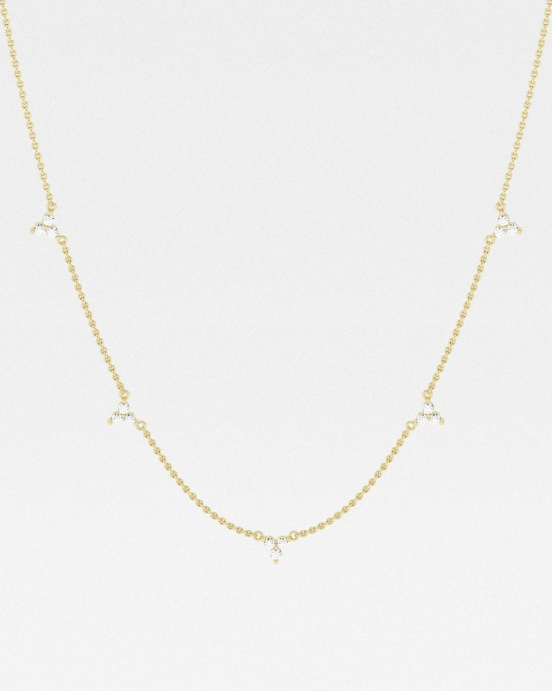 0.38 TCW Round Moissanite Diamond Dangle Necklace - Camila Brown