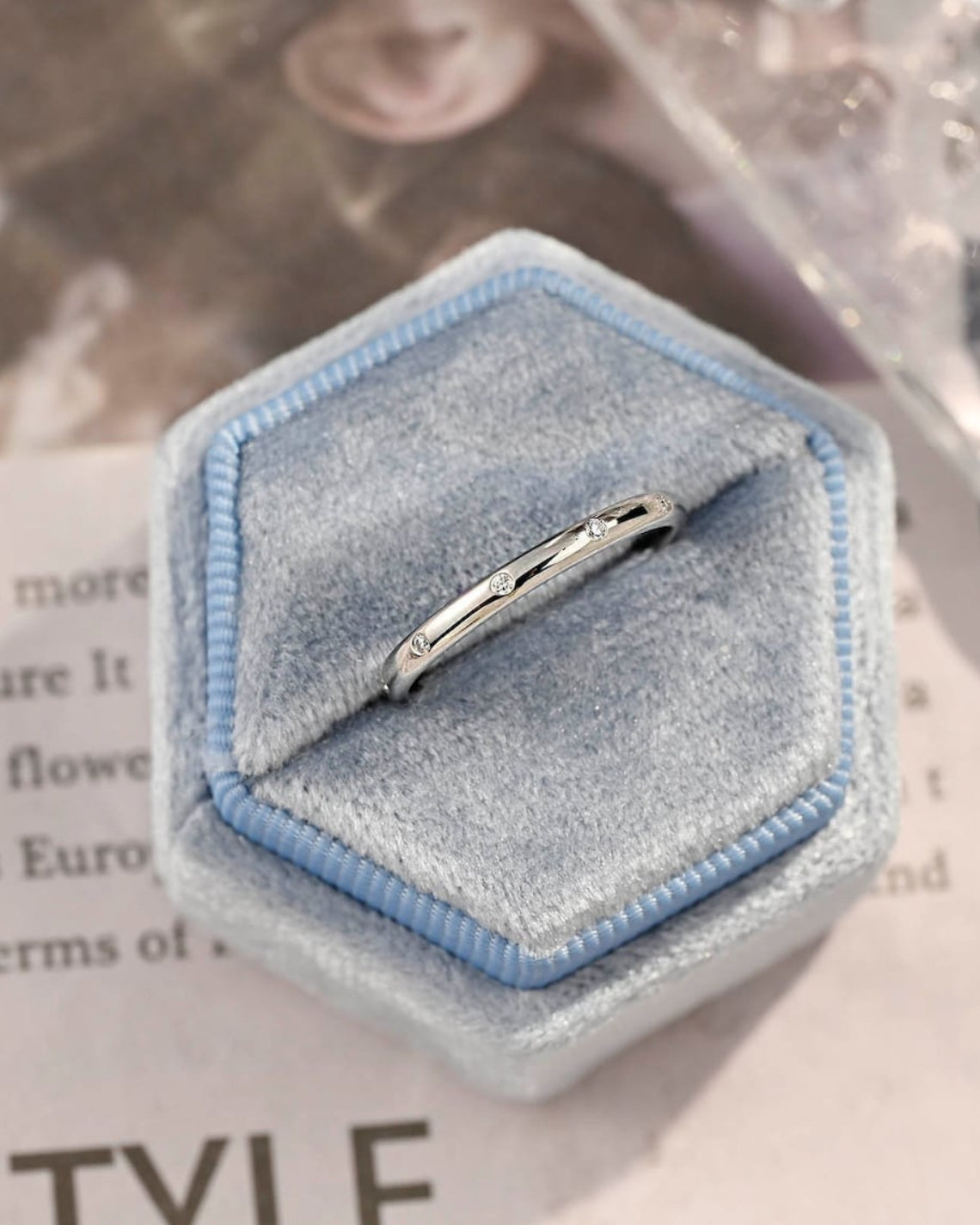 0.08 TCW Round CVD Diamond Flush Wedding Band - Camila Brown