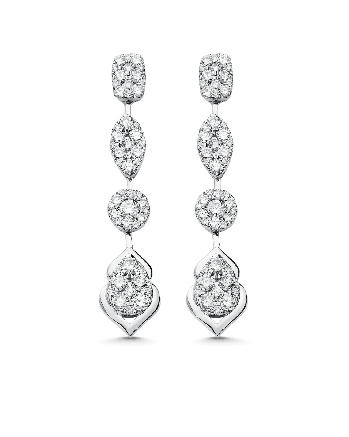 1.44 TCW Round Moissanite Diamond Drop Earrings - Camila Brown