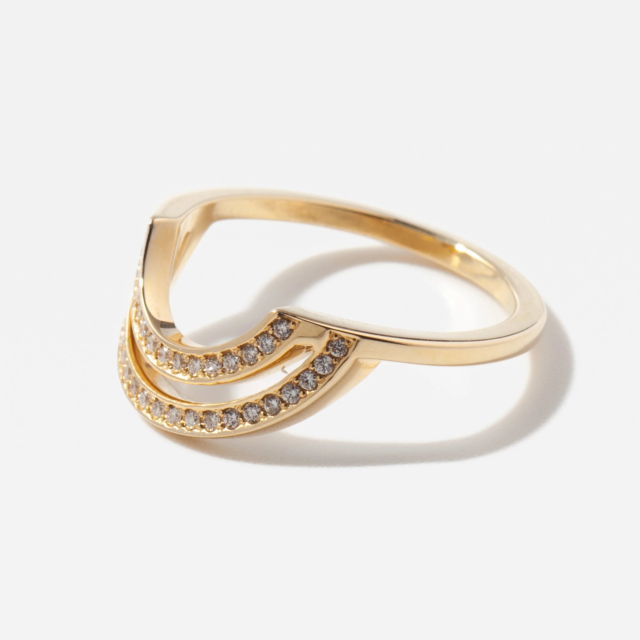 1.0 TCW Round CVD Diamond unique layered Wedding Band