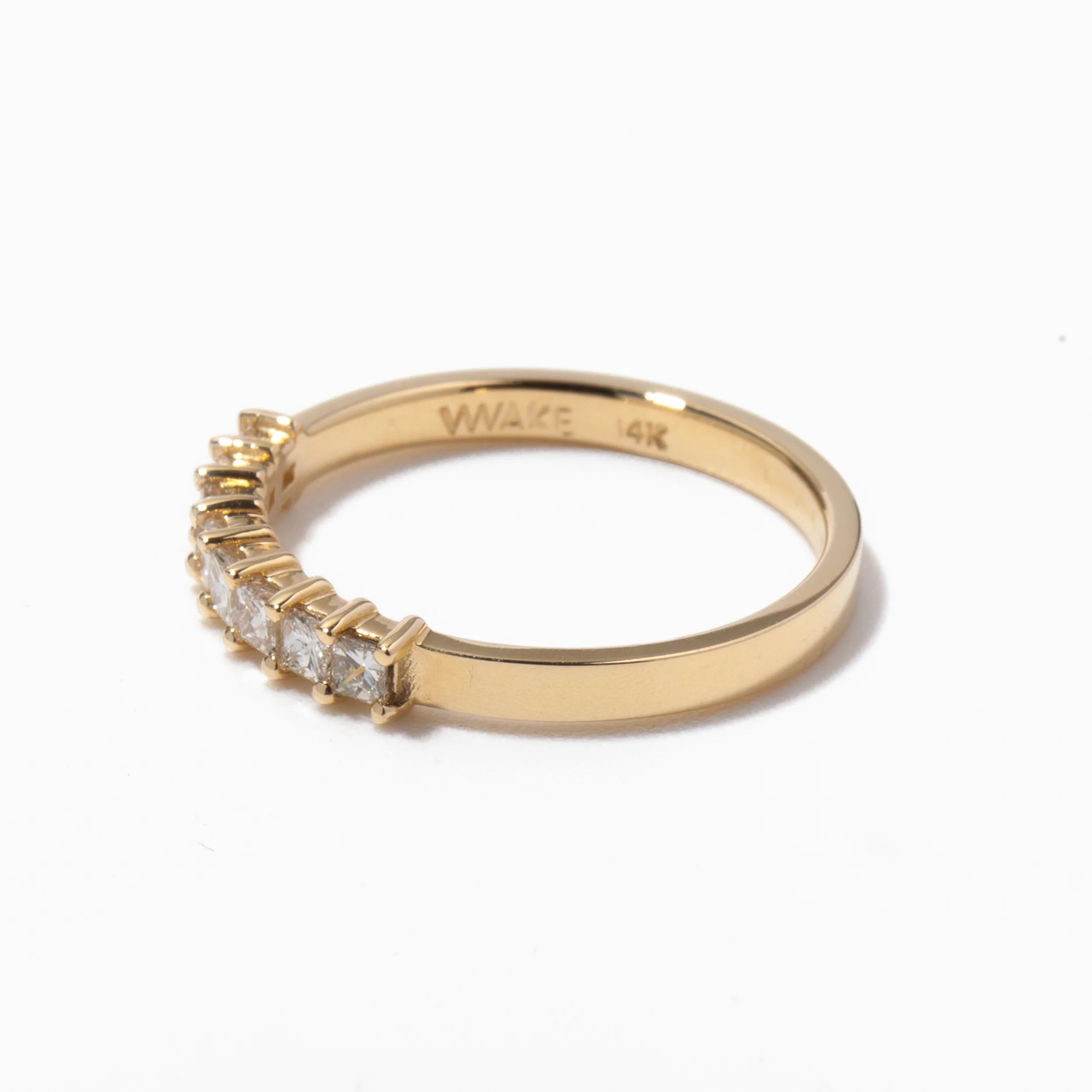 0.40 TCW Princess CVD Diamond Half Eternity Wedding Band