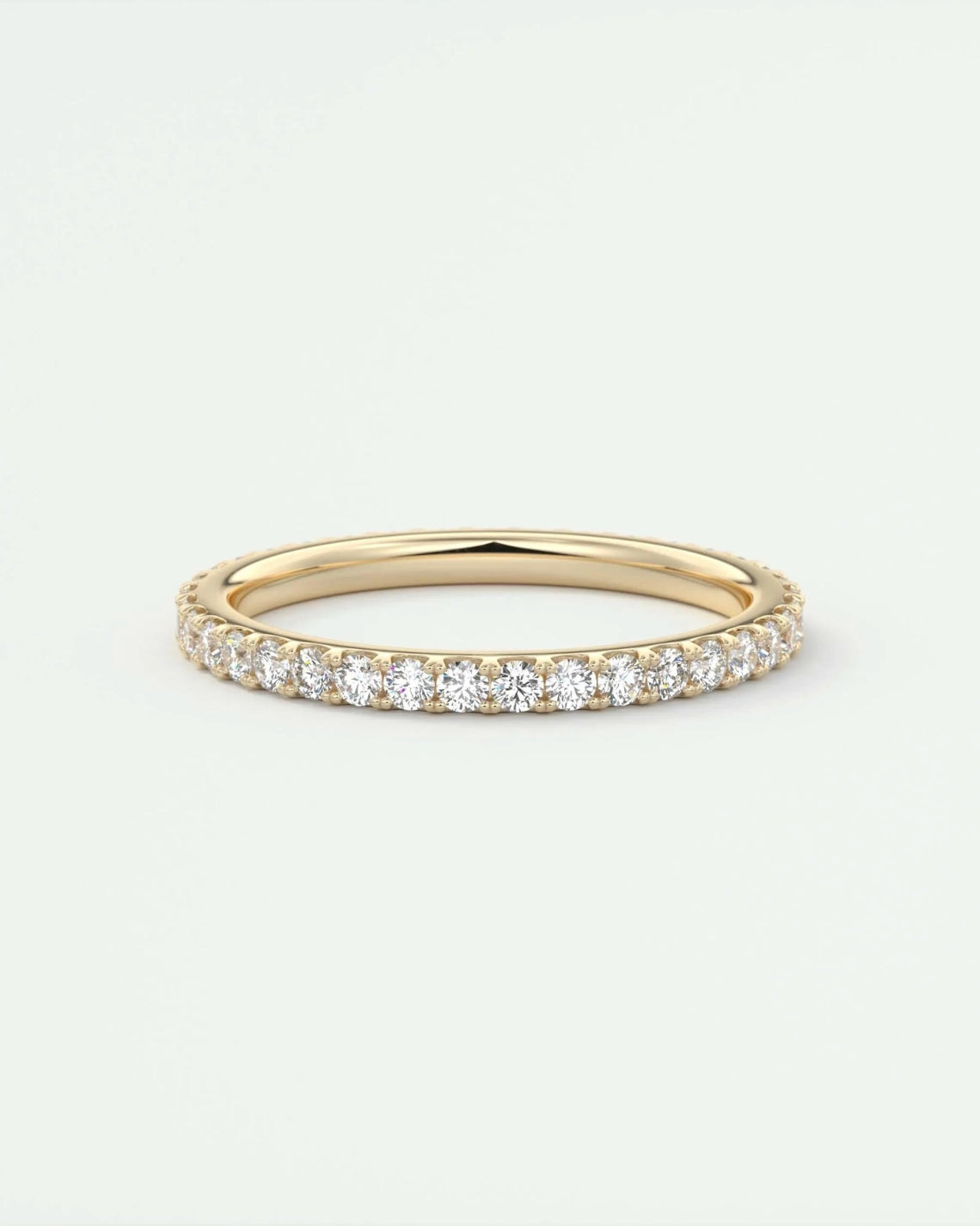 0.74 TCW Round CVD Diamond Full Eternity Wedding Band - Camila Brown