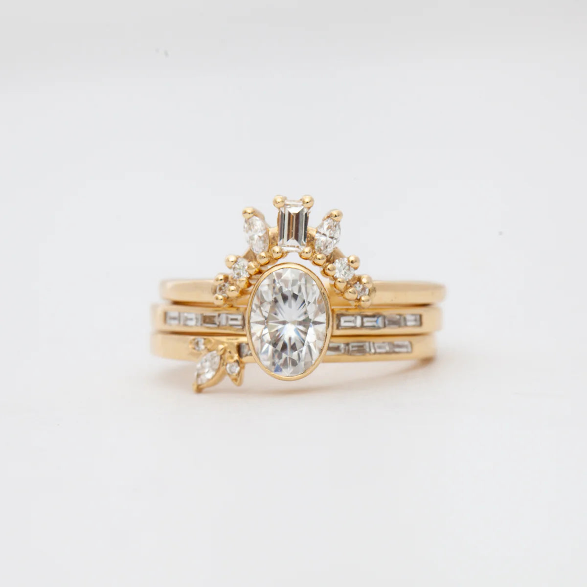 0.70 -2.50 CT Oval CVD Diamond Pave Engagement Ring
