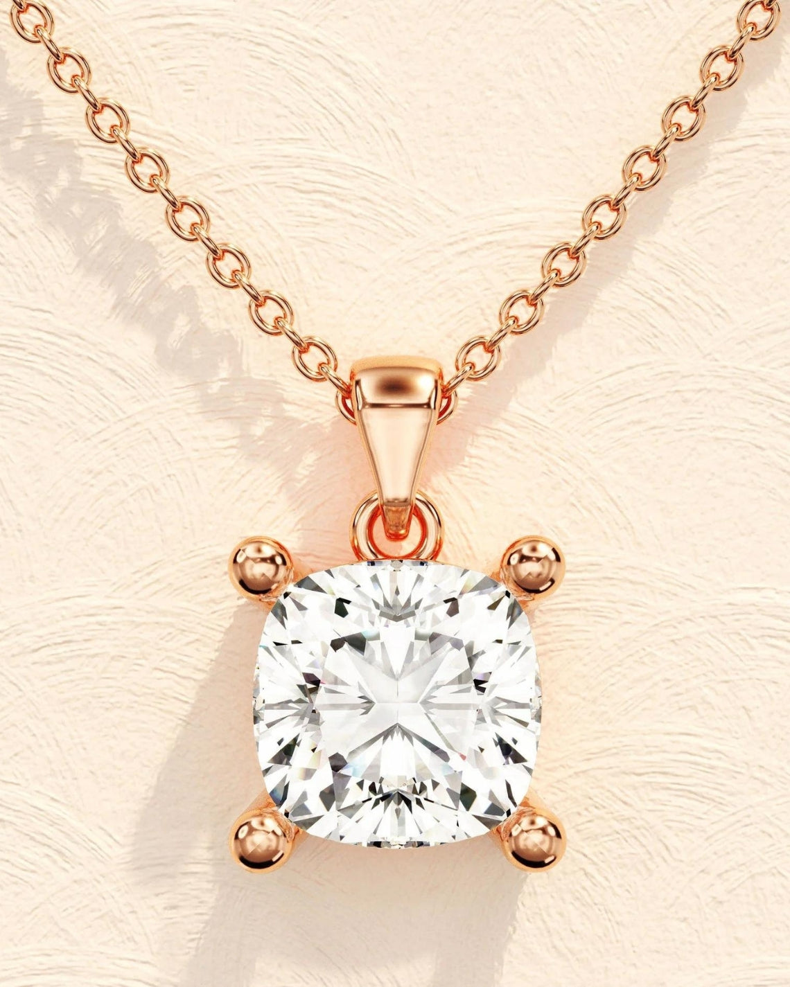 1.0 CT Cushion Moissanite Diamond Solitaire Necklace - Camila Brown