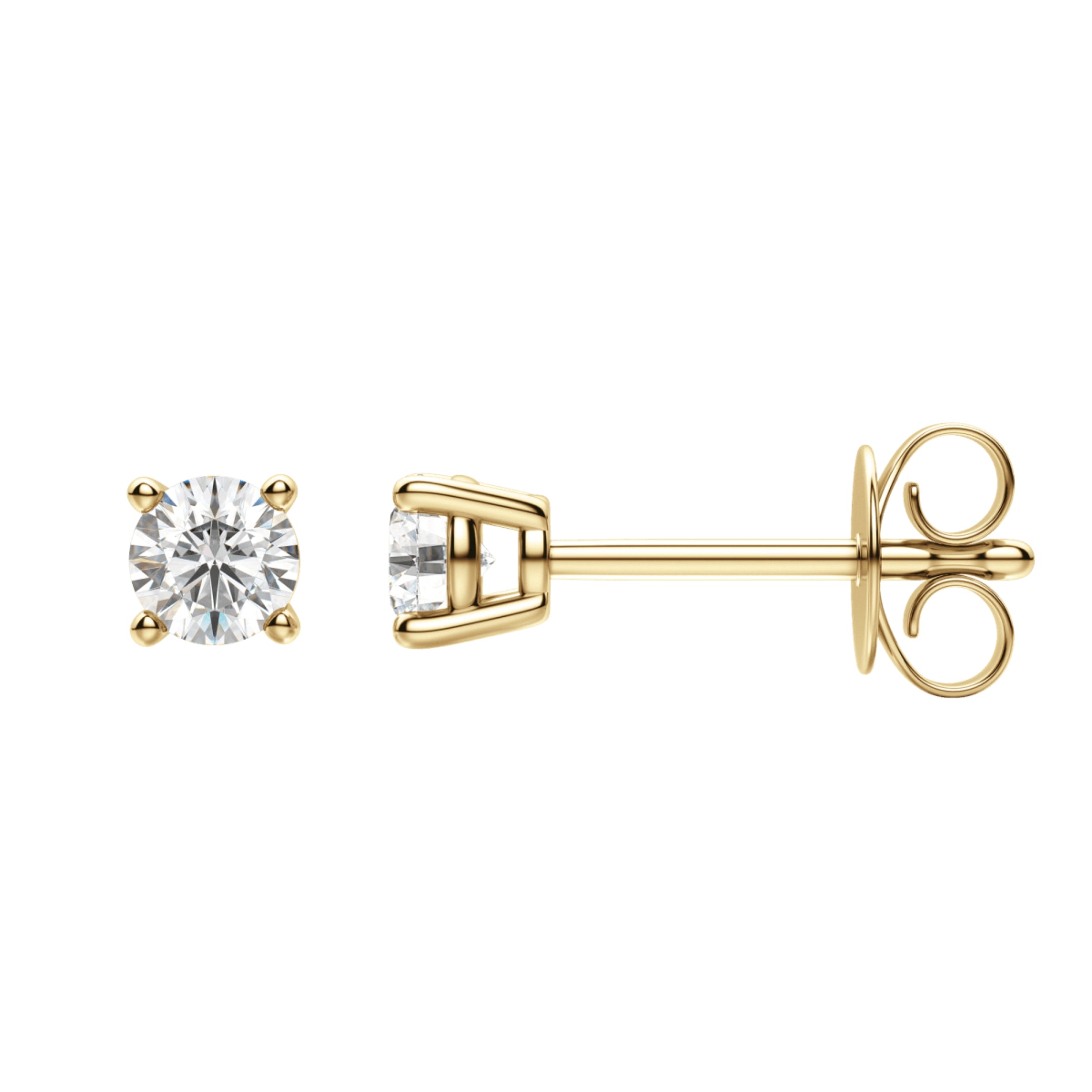 0.50 TCW-1.0 TCW Round Cut Moissanite Solitaire Stud Earrings - Camila Brown