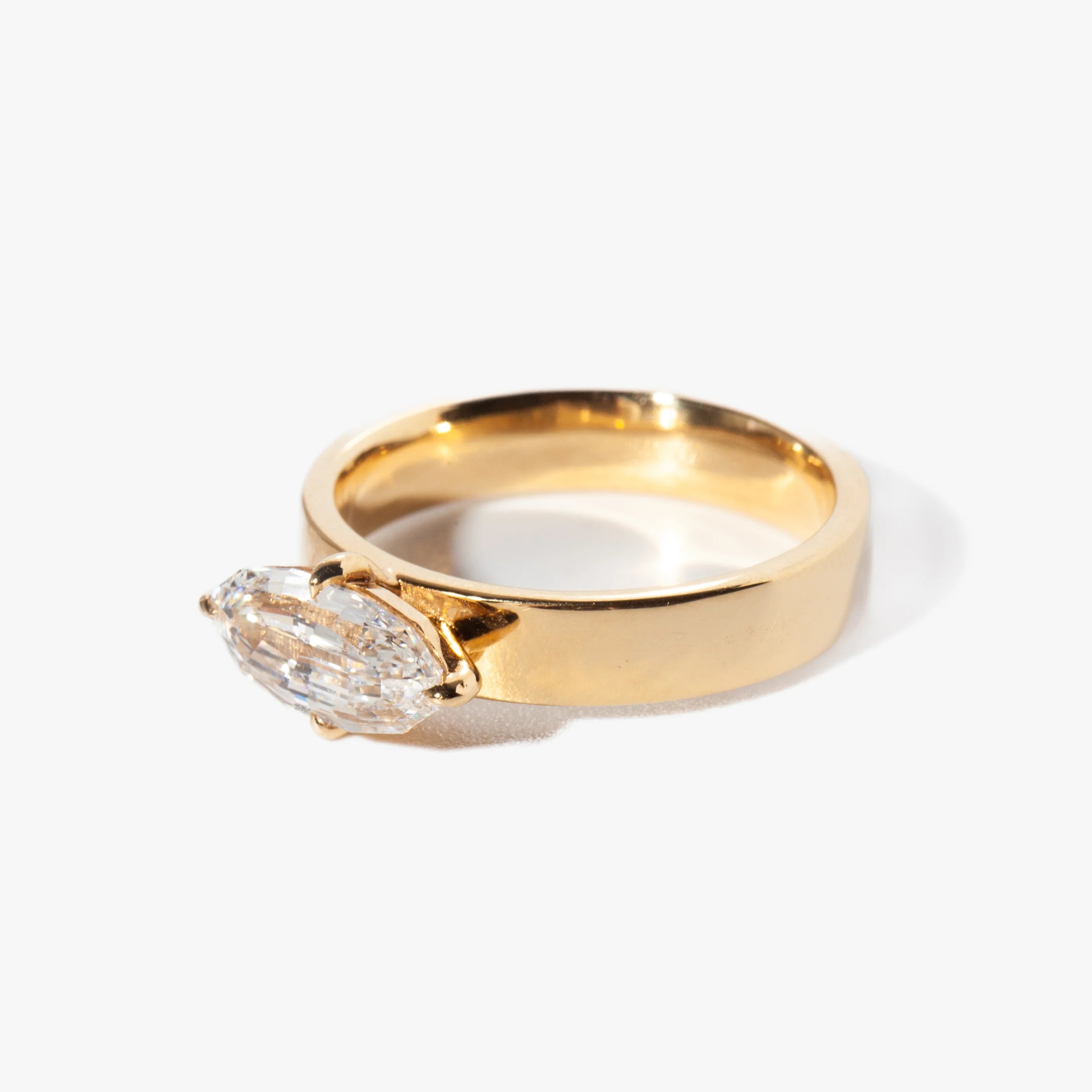 1.40 -3.50 CT Marquise CVD Diamond Solitaire Engagement Ring