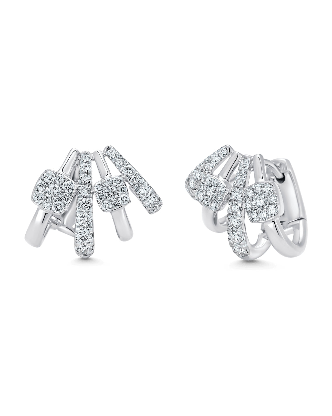 0.98 TCW Round Moissanite Diamond Ear Cuff Earrings - Camila Brown