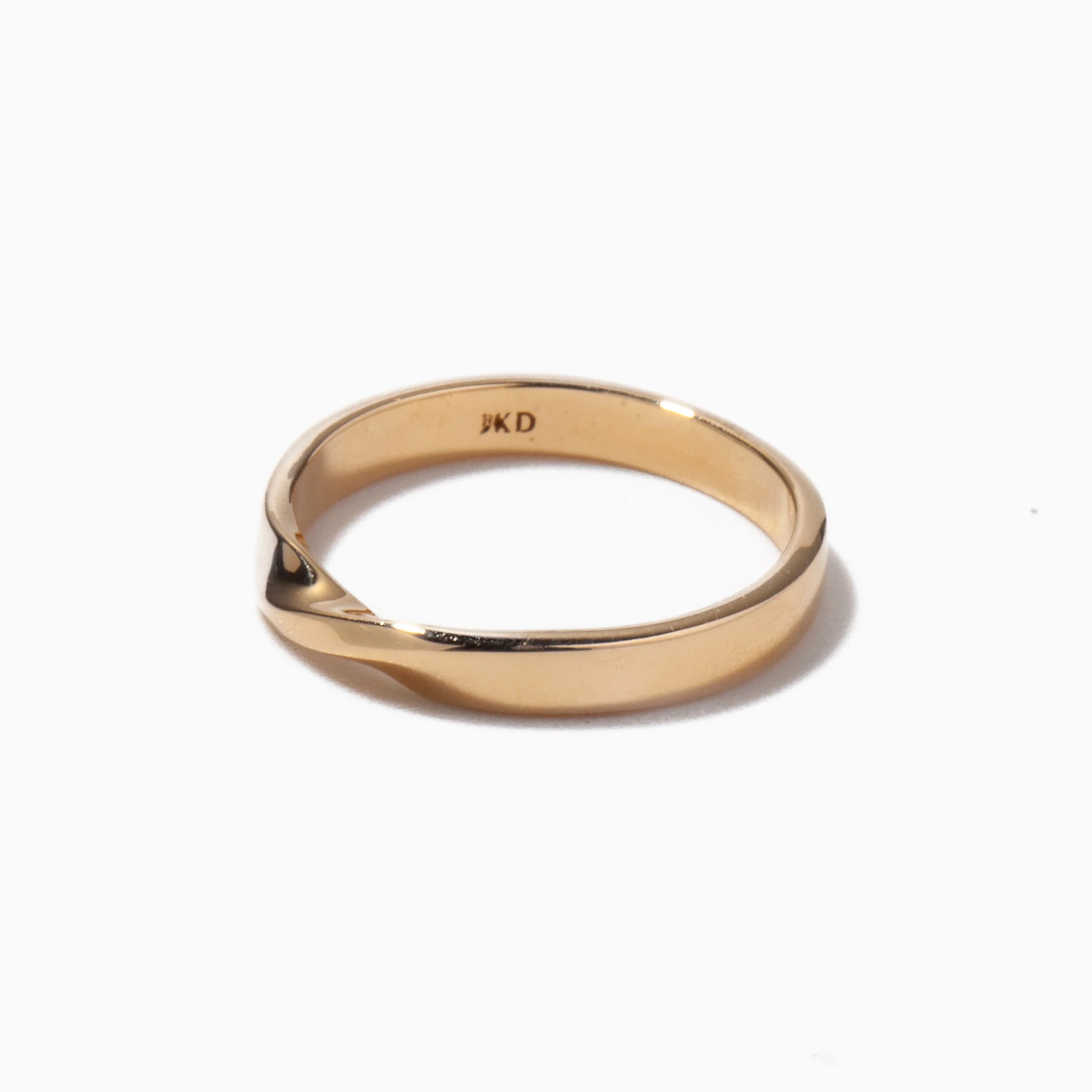Plain Gold Mini Twisted Wedding Band