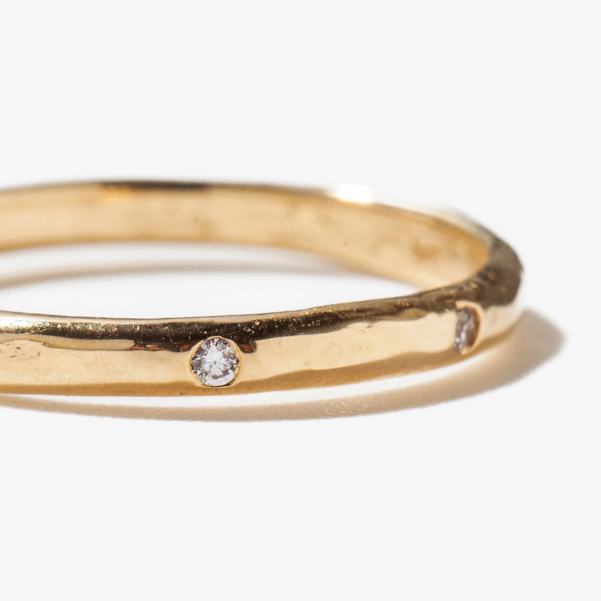 0.08 TCW Round CVD Diamond Flush Wedding Band