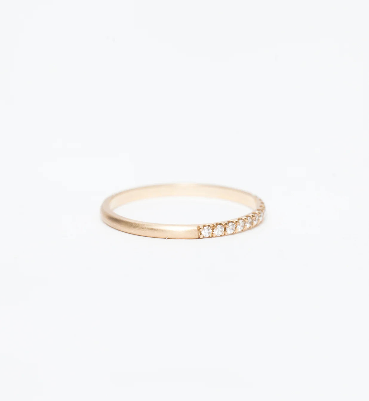 0.15 TCW Round CVD Diamond Semi Eternity Wedding Band
