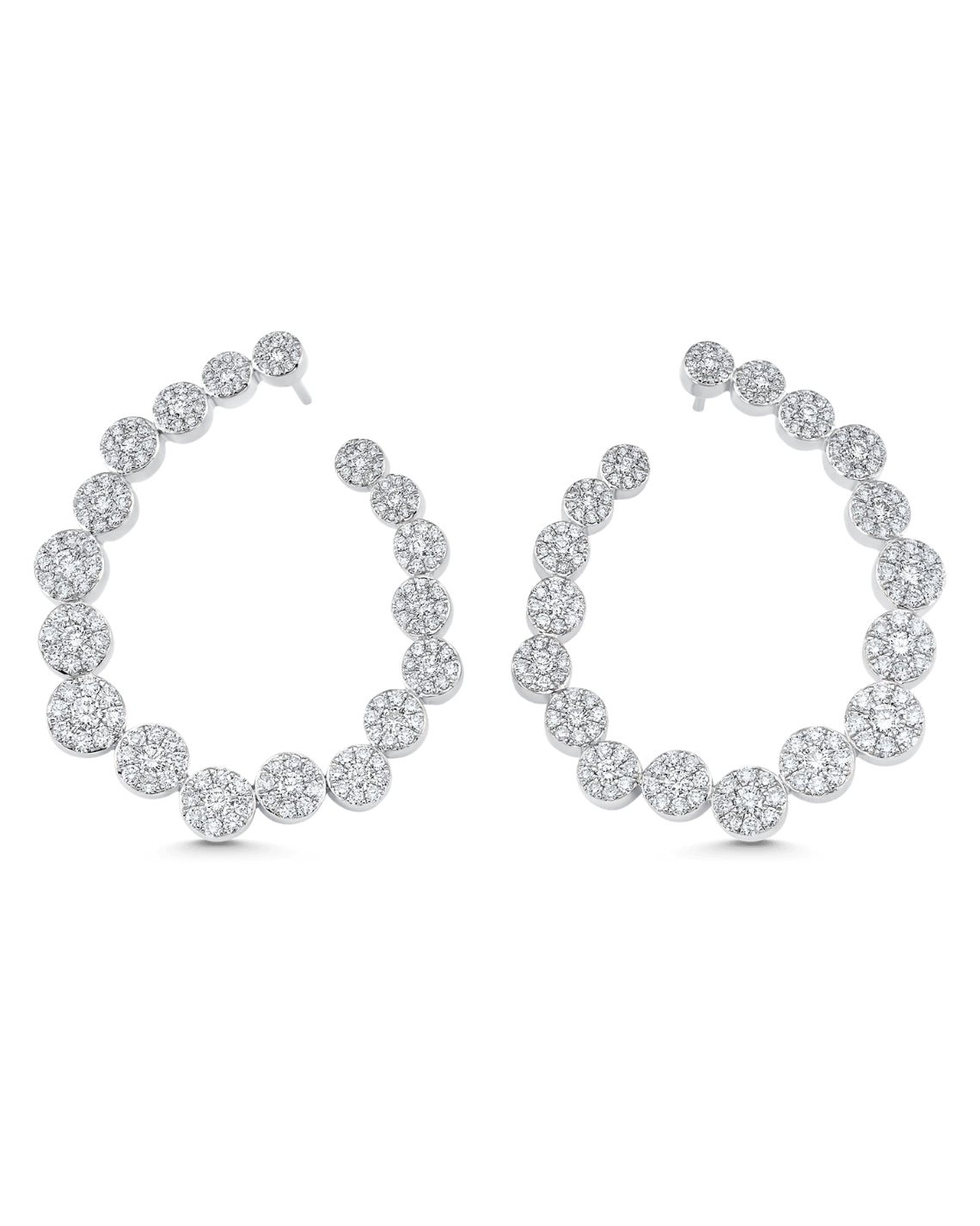 3.59 TCW Round Moissanite Diamond Hoop Earrings - Camila Brown