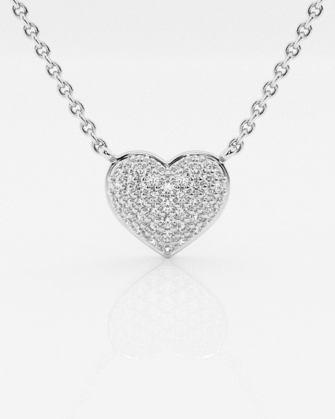0.25 TCW Round Moissanite Diamond Heart Pendant Necklace - Camila Brown