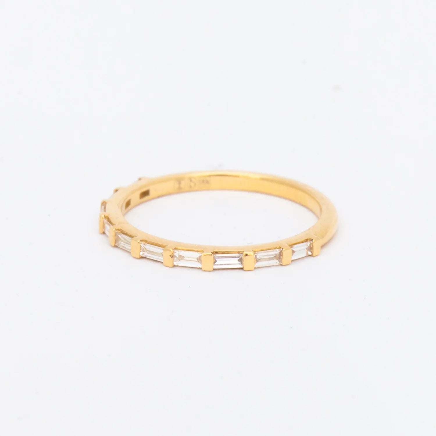0.25 TCW Baguette CVD Diamond Bar Wedding Band