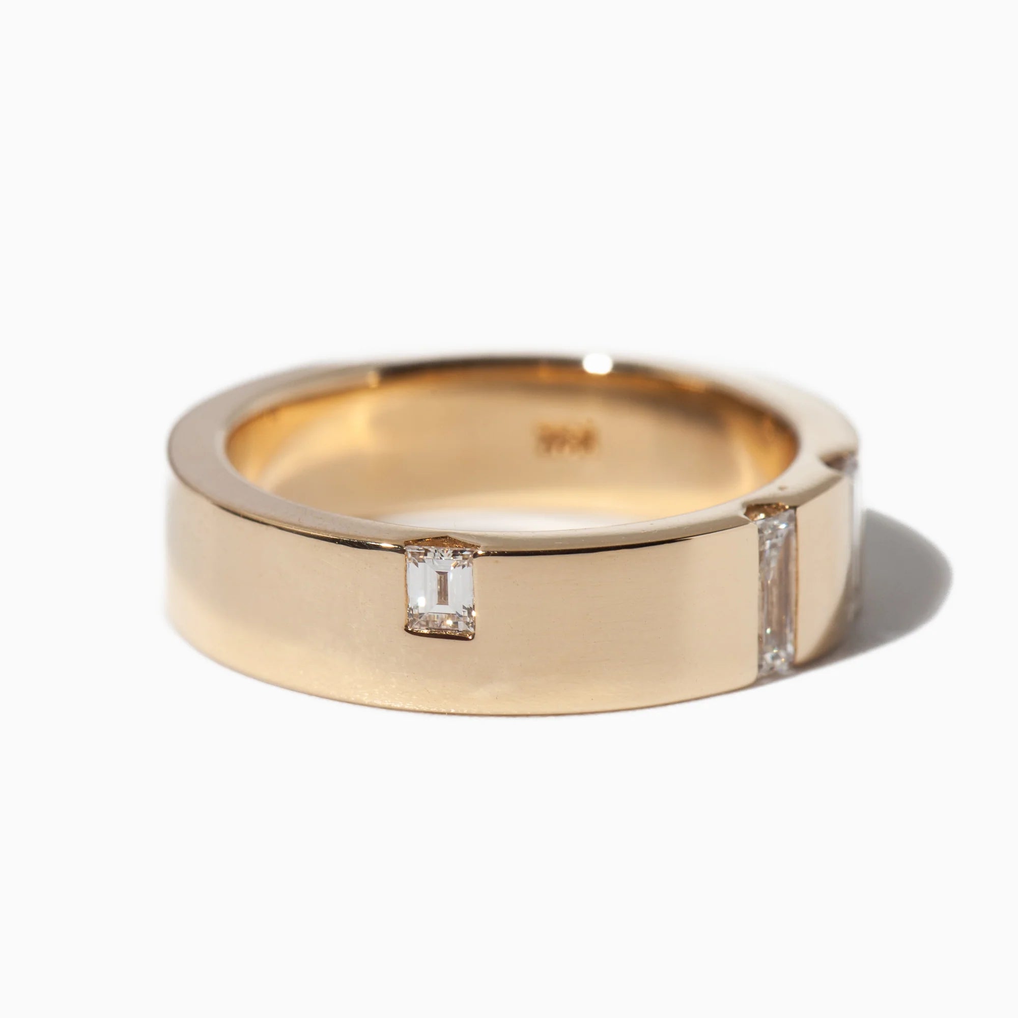 0.35 TCW Baguette CVD Diamond Flush Wedding Band