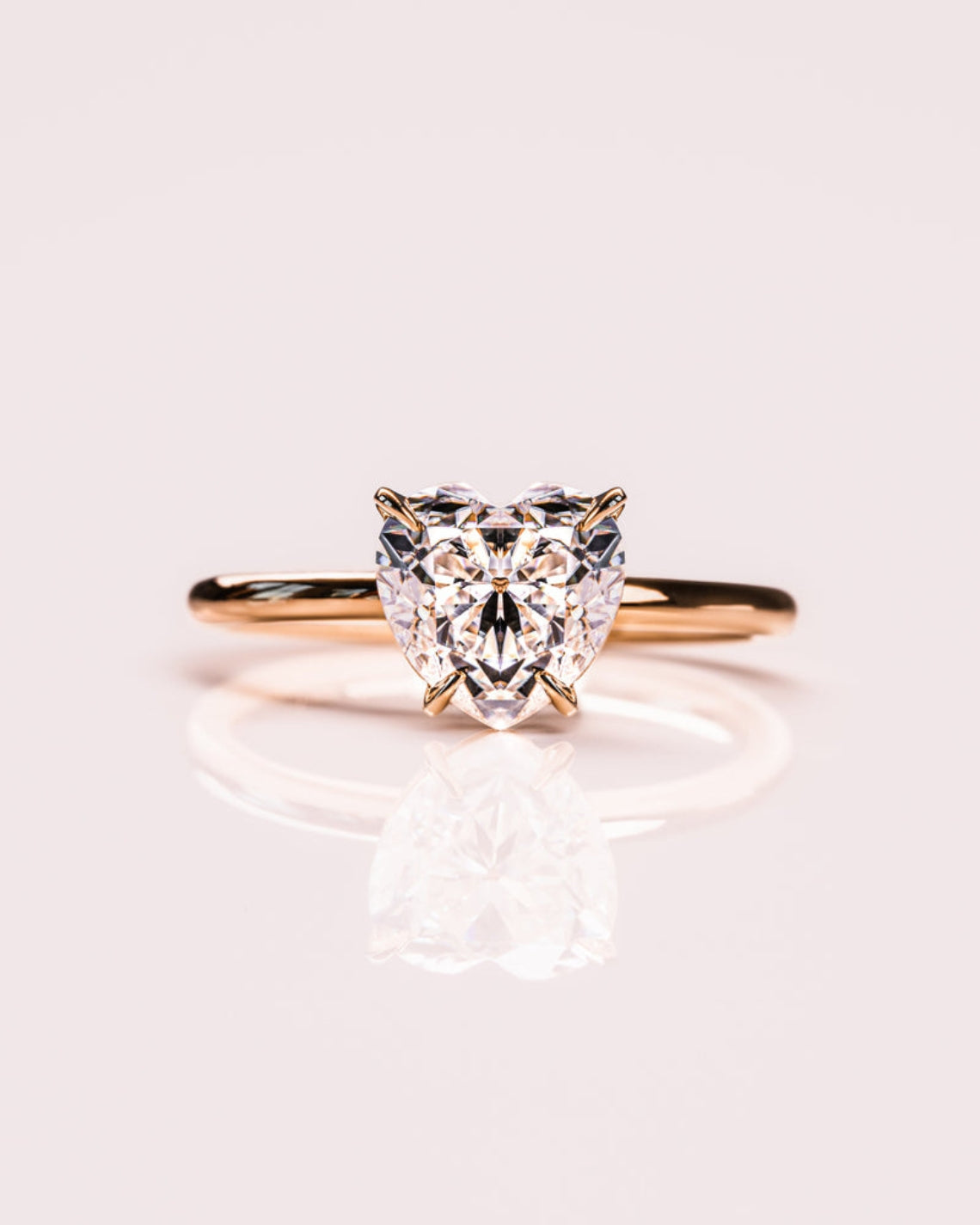 1.0 - 3.0 CT Heart F/VS2 CVD Diamond Solitaire Engagement Ring - Camila Brown