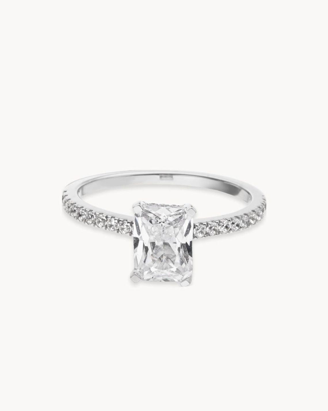 1.50 CT Radiant Cut F/VS1 CVD Diamond Pave Setting Engagement Ring - Camila Brown