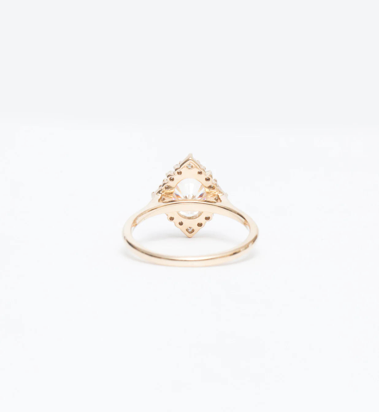 1.0 -3.0 CT Oval Lab Grown Diamond Cluster Engagement Ring