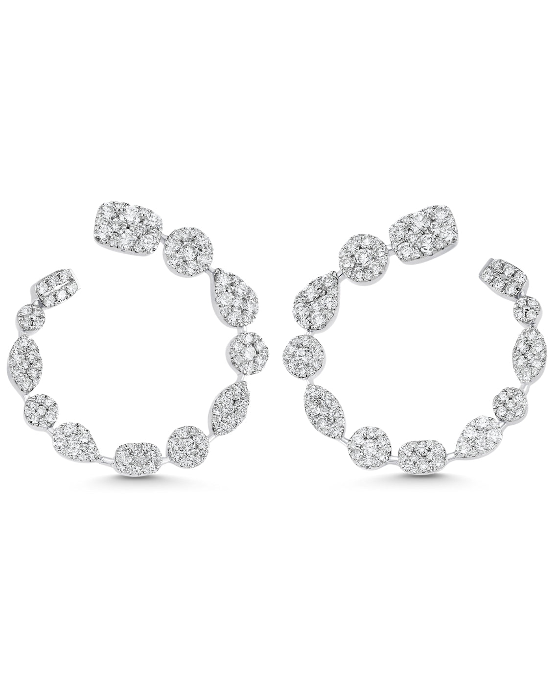 4.05 TCW Round Moissanite Diamond Hoop Earrings - Camila Brown