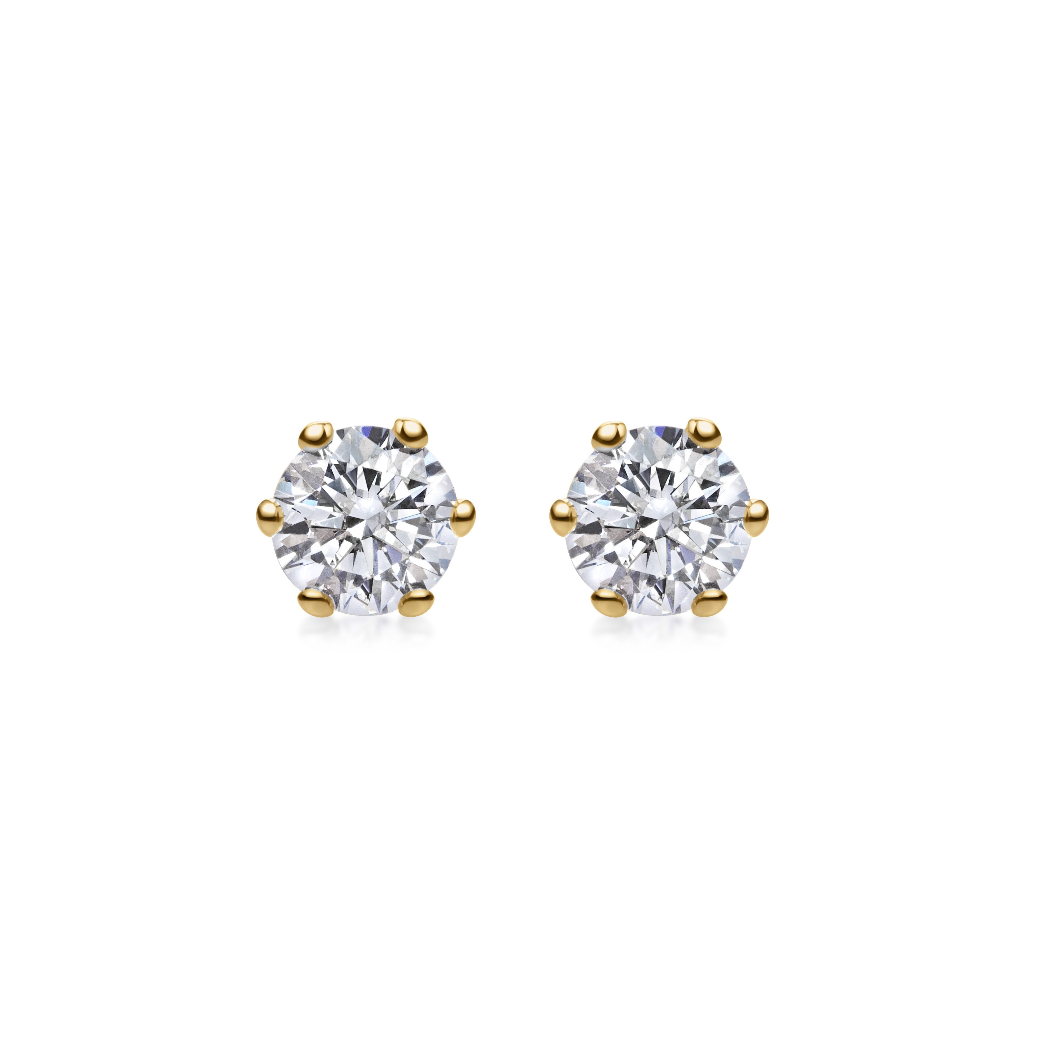0.5 CT Round Solitaire G/VVS Lab Grown Diamond Earrings - Camila Brown