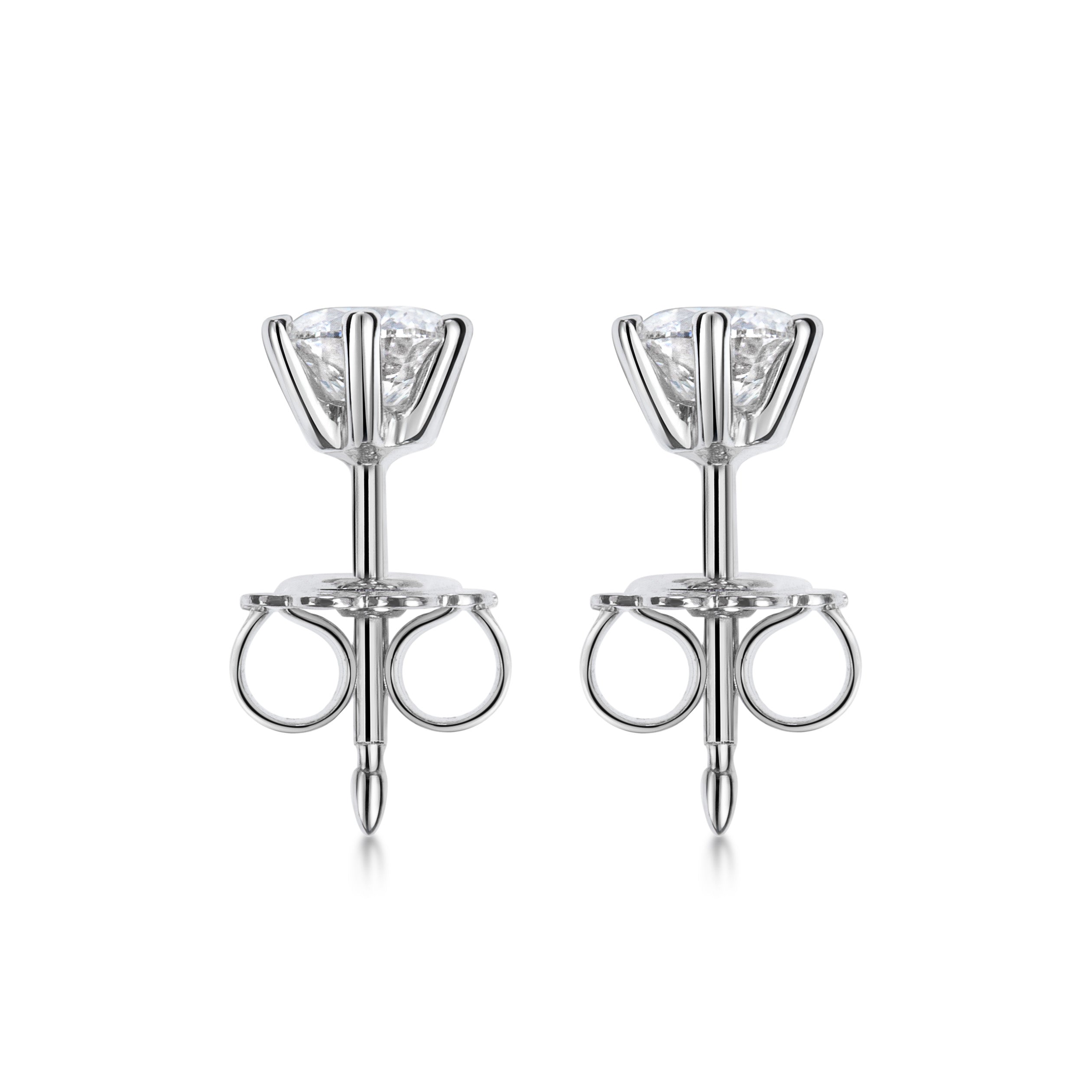 0.5 CT Round Solitaire G/VVS Lab Grown Diamond Earrings - Camila Brown