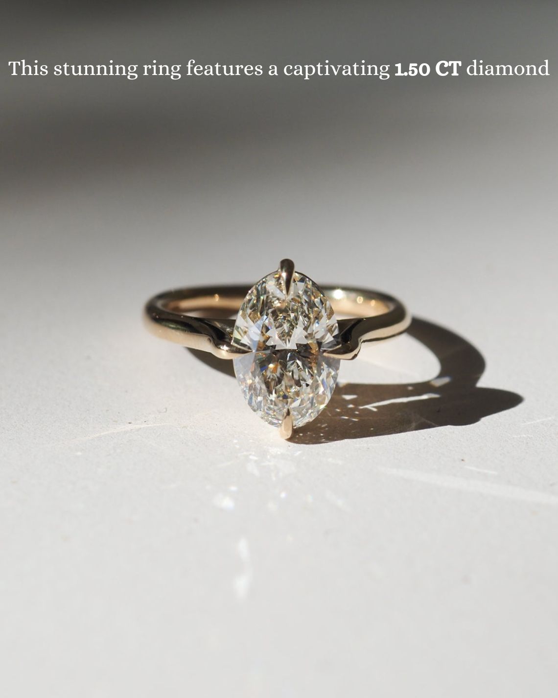 1.5 CT Oval F/VS1 CVD Diamond Solitaire Engagement Ring - Camila Brown