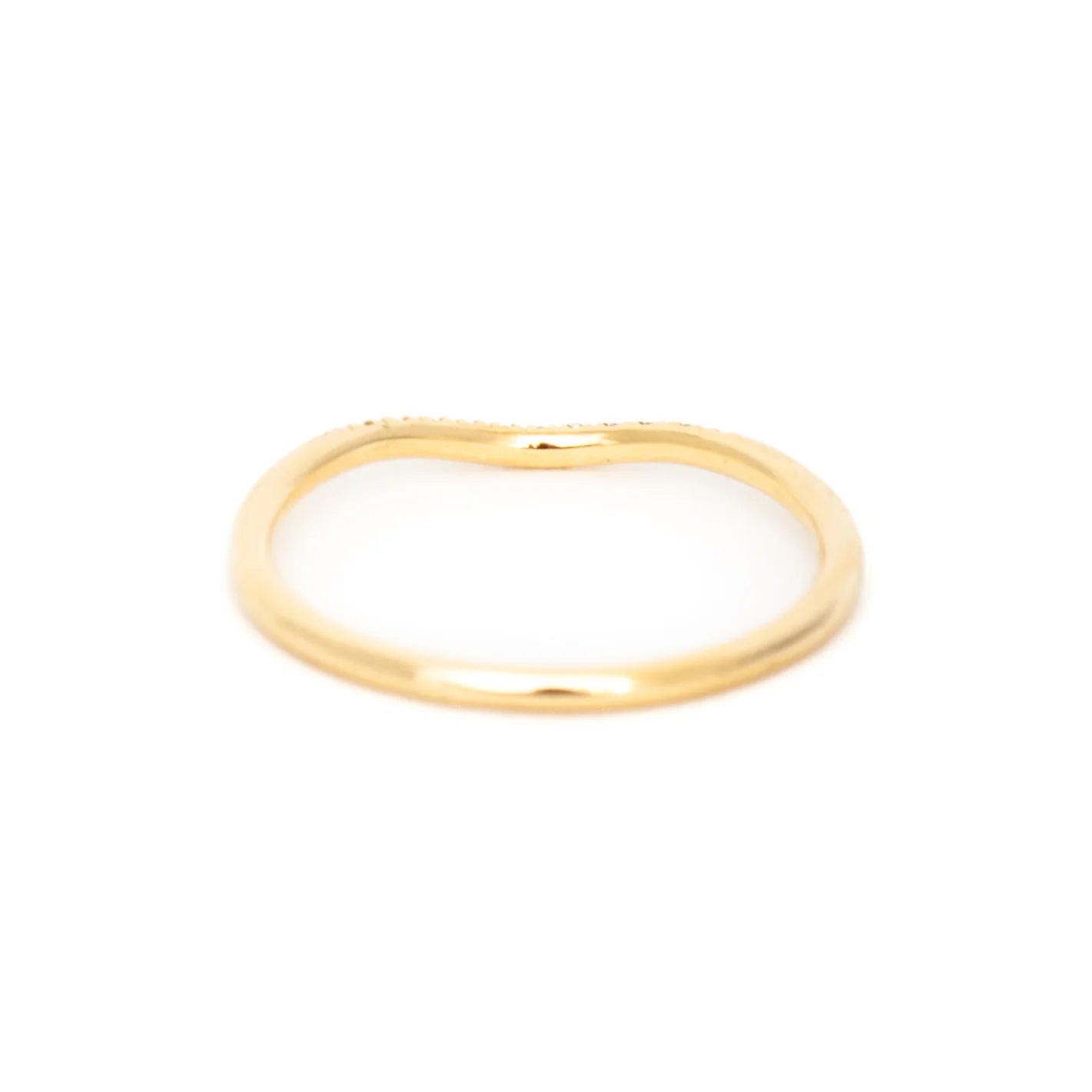 0.20 TCW Round CVD Diamond curved Wedding Band