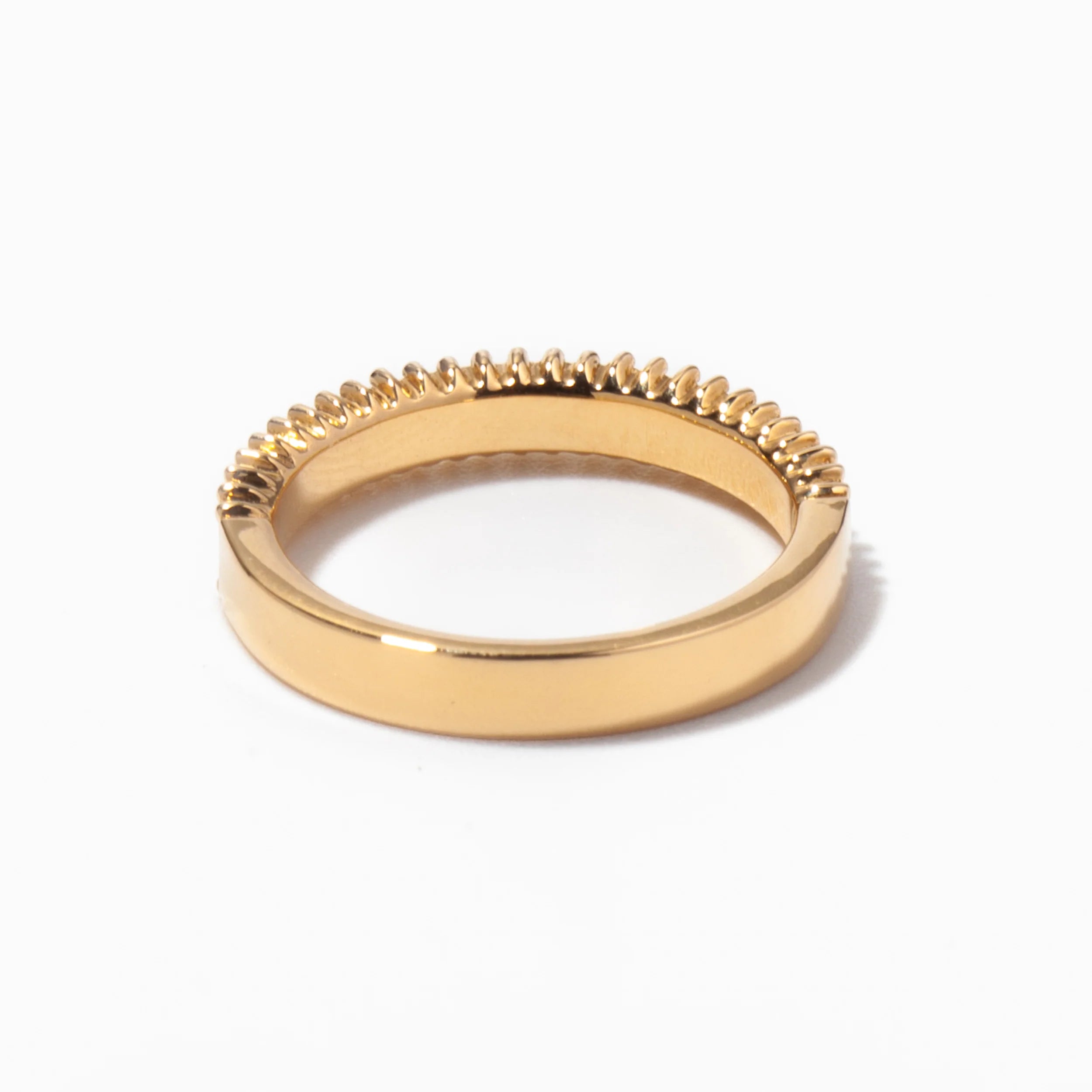0.55 TCW Baguette CVD Diamond Half Eternity Wedding Band
