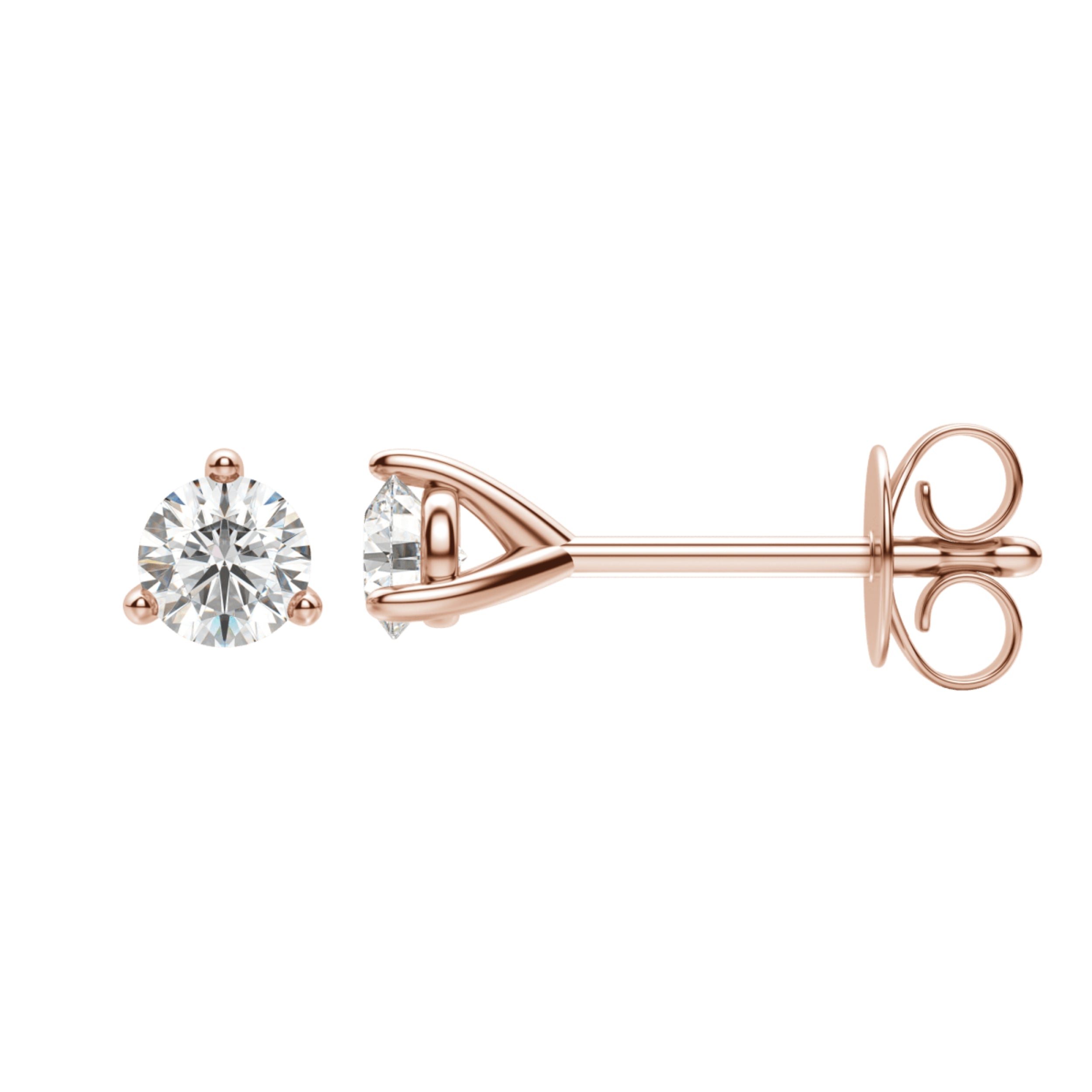 0.50 TCW-1.0 TCW Round Cut Moissanite Solitaire Stud Earrings - Camila Brown