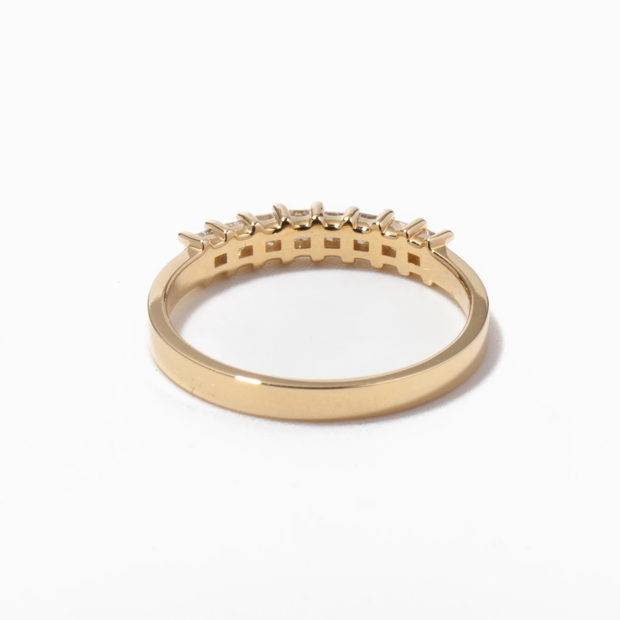 0.40 TCW Princess CVD Diamond Half Eternity Wedding Band