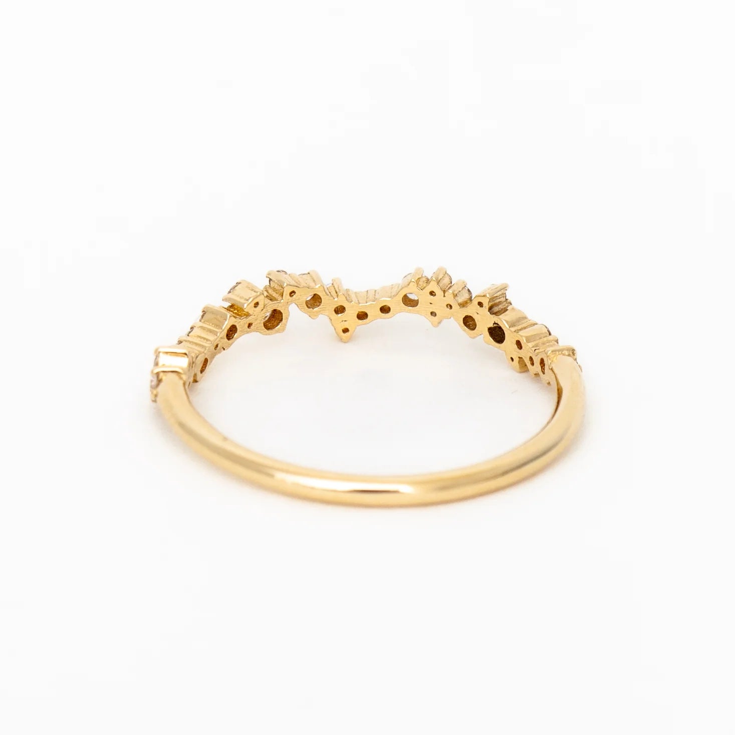 0.30 TCW Round CVD Diamond Cluster Wedding Band