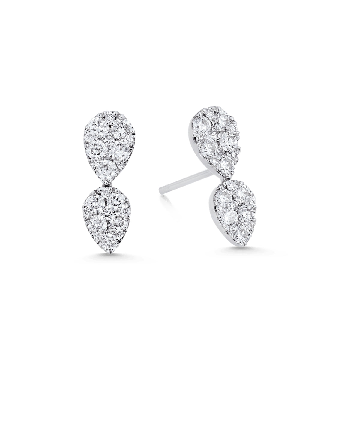 0.72 TCW Round Moissanite Diamond Cluster Earrings - Camila Brown
