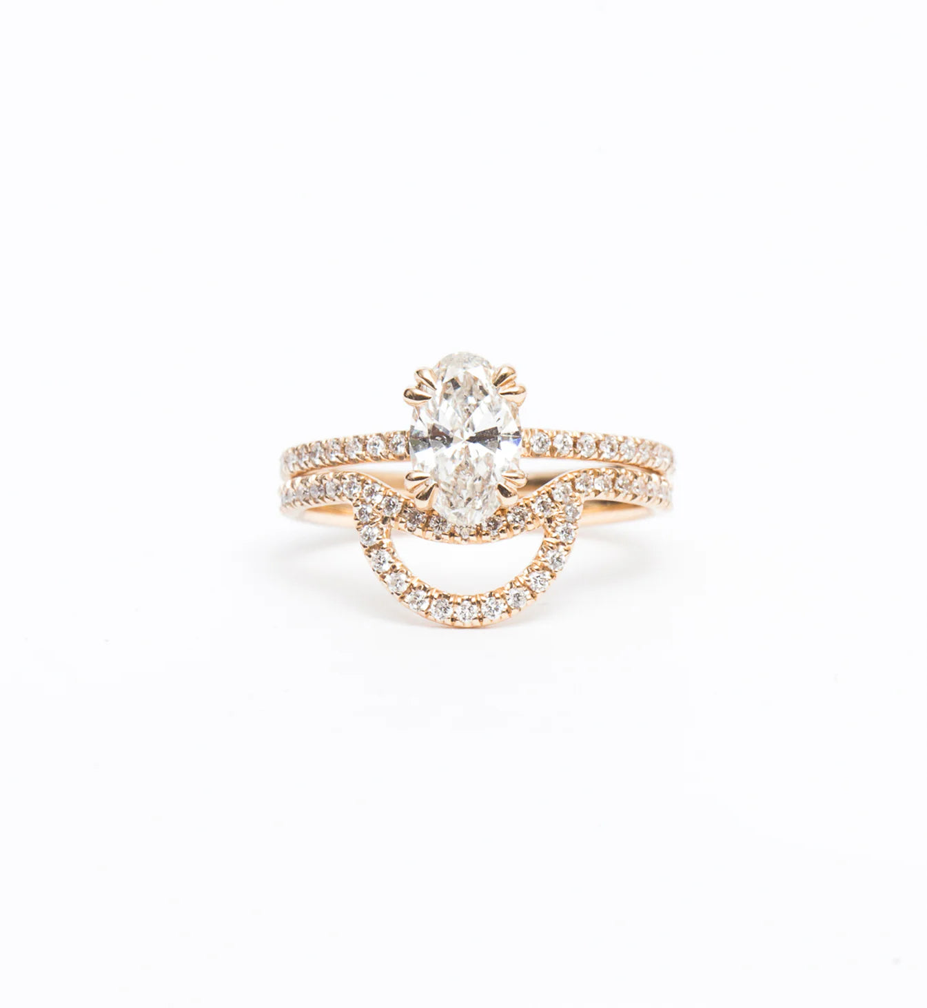 0.24 TCW Round CVD Diamond Unique Pave Wedding Band