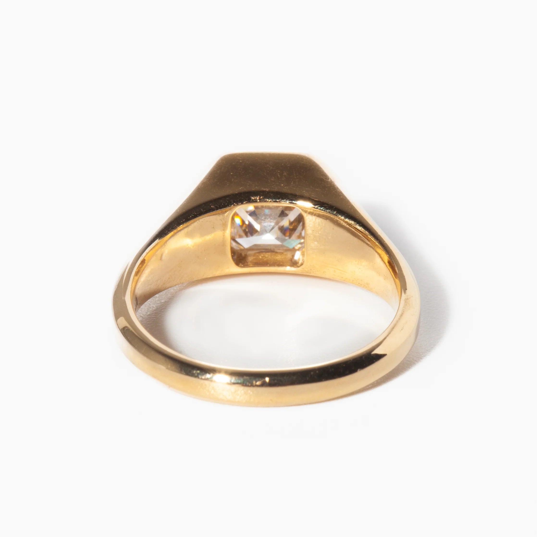 1.50 -3.50 CT Asscher CVD Diamond Solitaire Engagement Ring