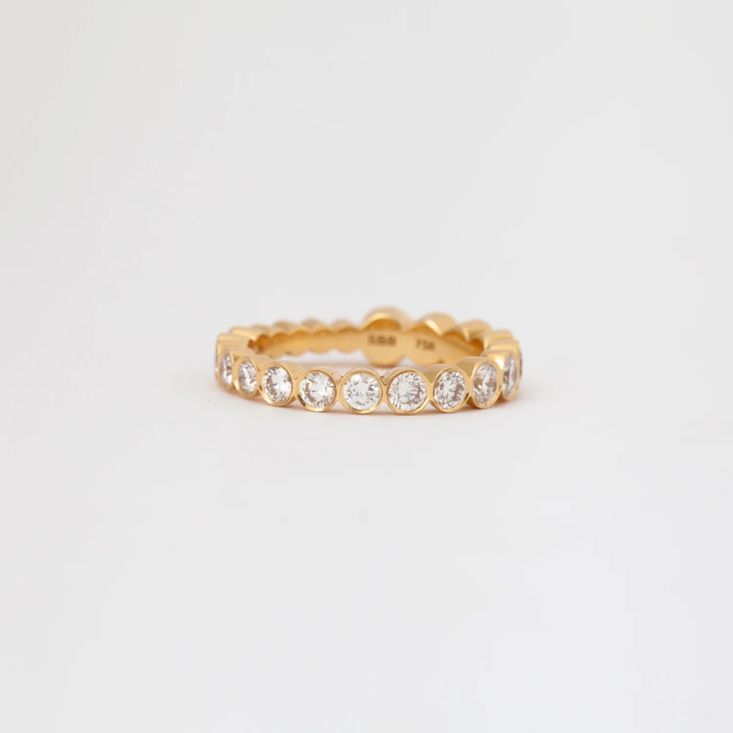 1.66 TCW Round CVD Diamond Full Eternity Wedding Band