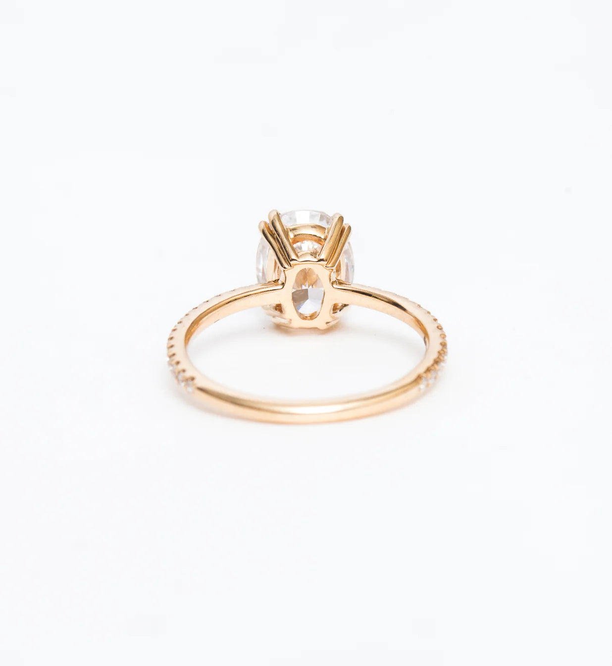 1.75-3.75 CT Oval Lab Grown Diamond Pave Engagement Ring