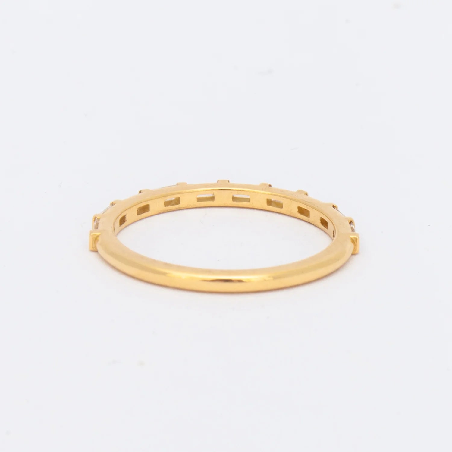 0.25 TCW Baguette CVD Diamond Bar Wedding Band