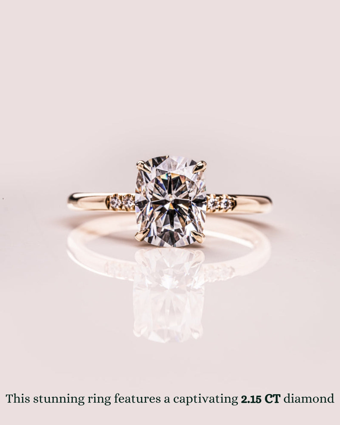 1.15 - 3.15 CT Cushion F/VS1 CVD Diamond Hidden Halo Engagement Ring - Camila Brown