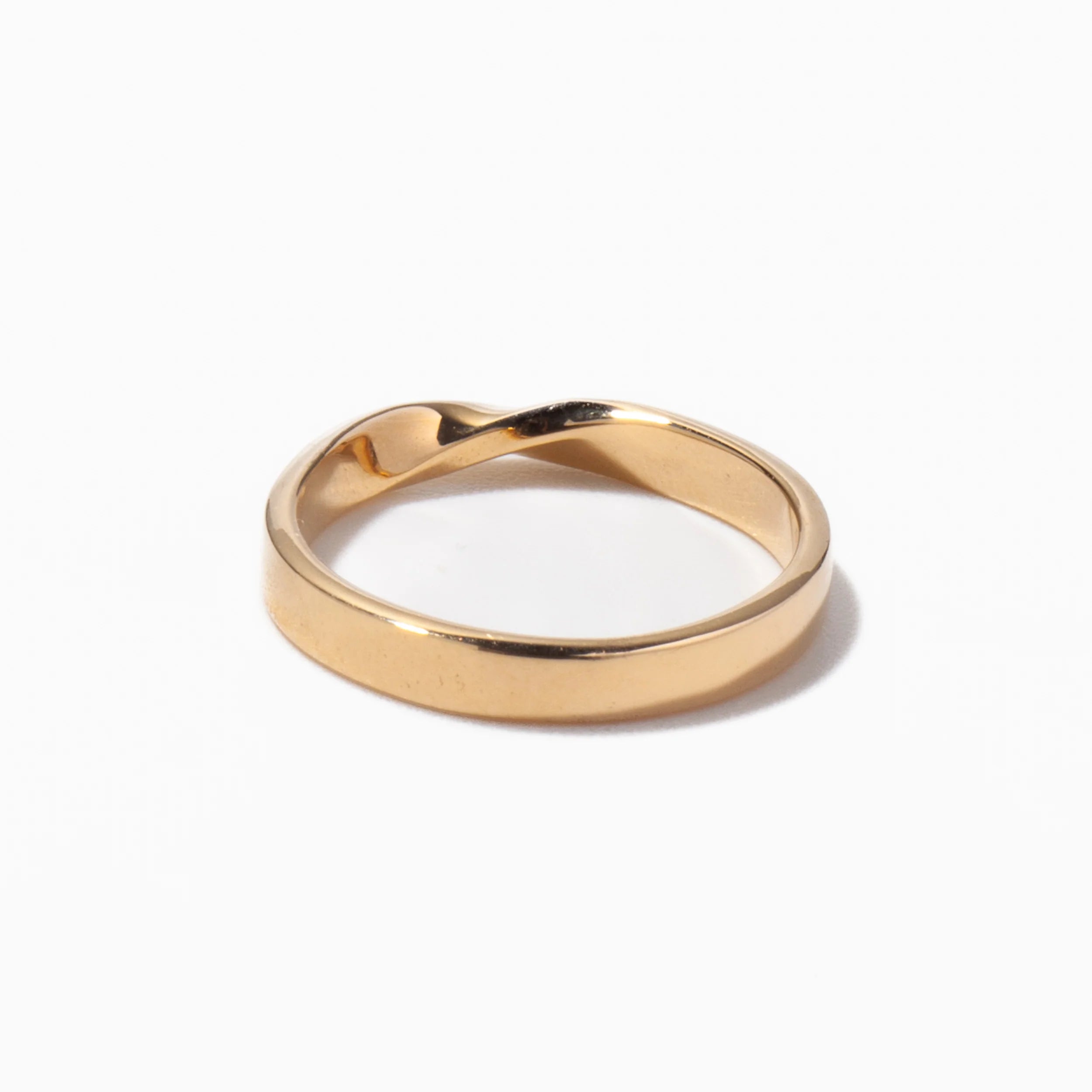Plain Gold Mini Twisted Wedding Band