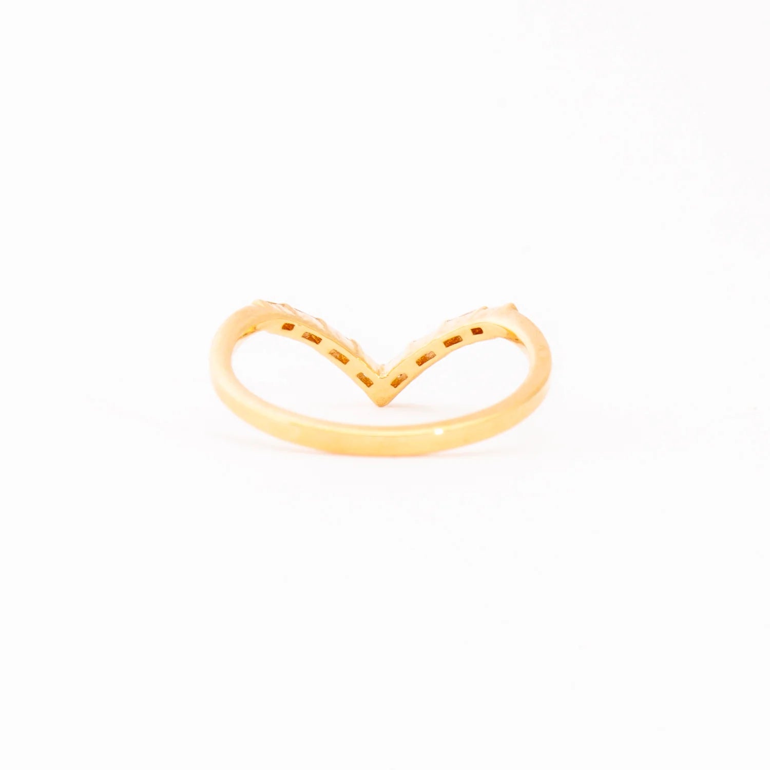 0.10 TCW Baguette CVD Diamond Curved Wedding Band