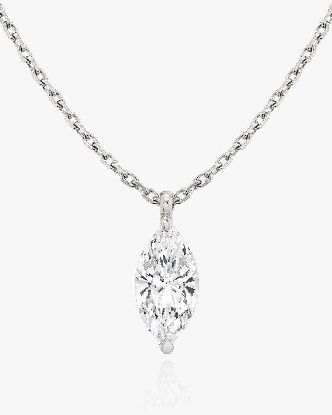 0.25 CT-1.0 CT Marquise Solitaire F/VS Lab Grown Diamond Necklace - Camila Brown