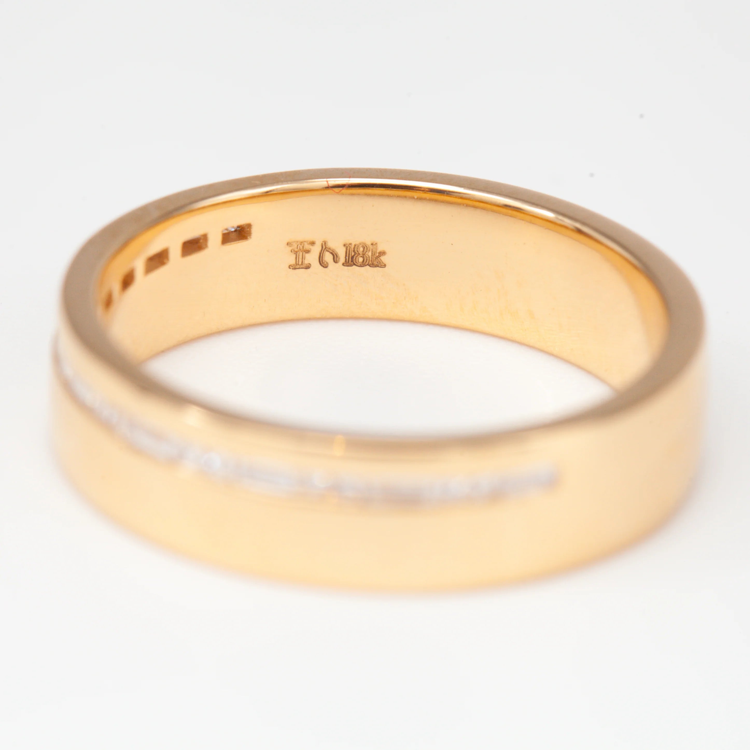 0.22 TCW Princess and Baguette CVD Diamond channel Wedding Band