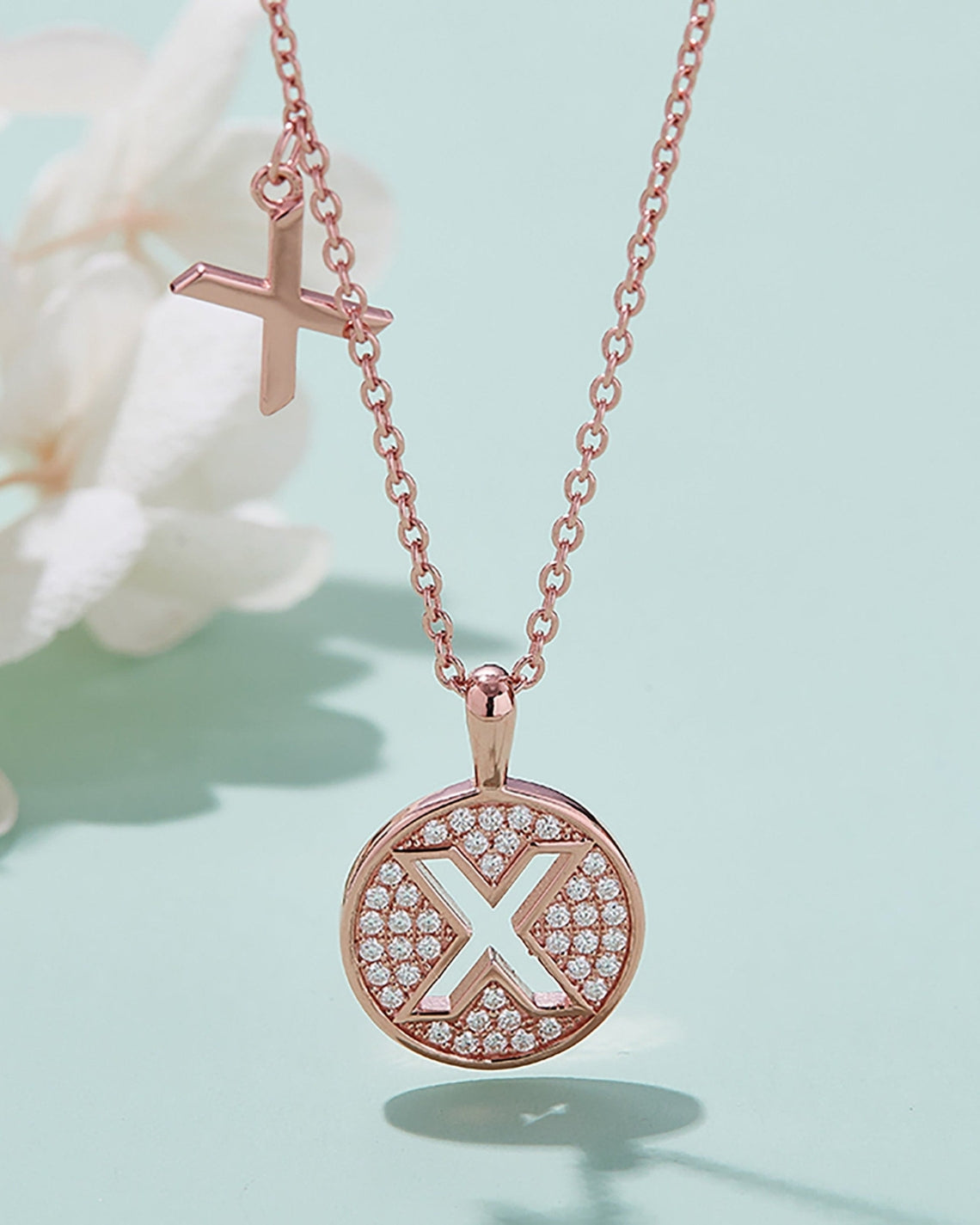 Customized "X" Letter Moissanite Diamond Necklace - Camila Brown