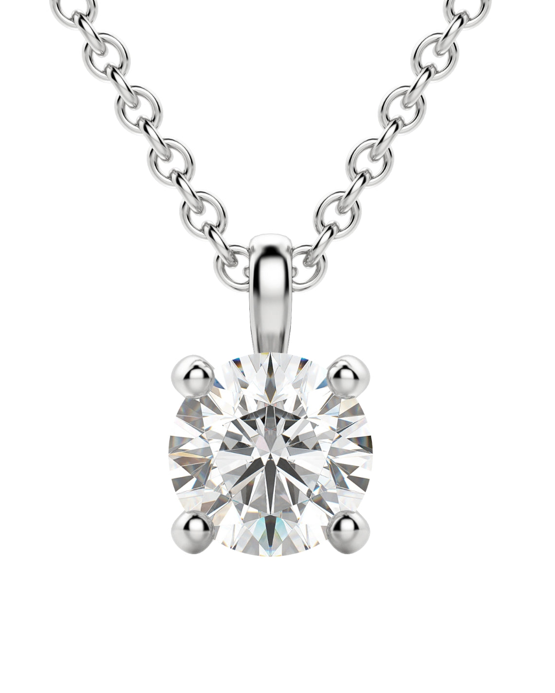 0.25-1.5 CT Round Solitaire F/VS Lab Grown Diamond Necklace - Camila Brown