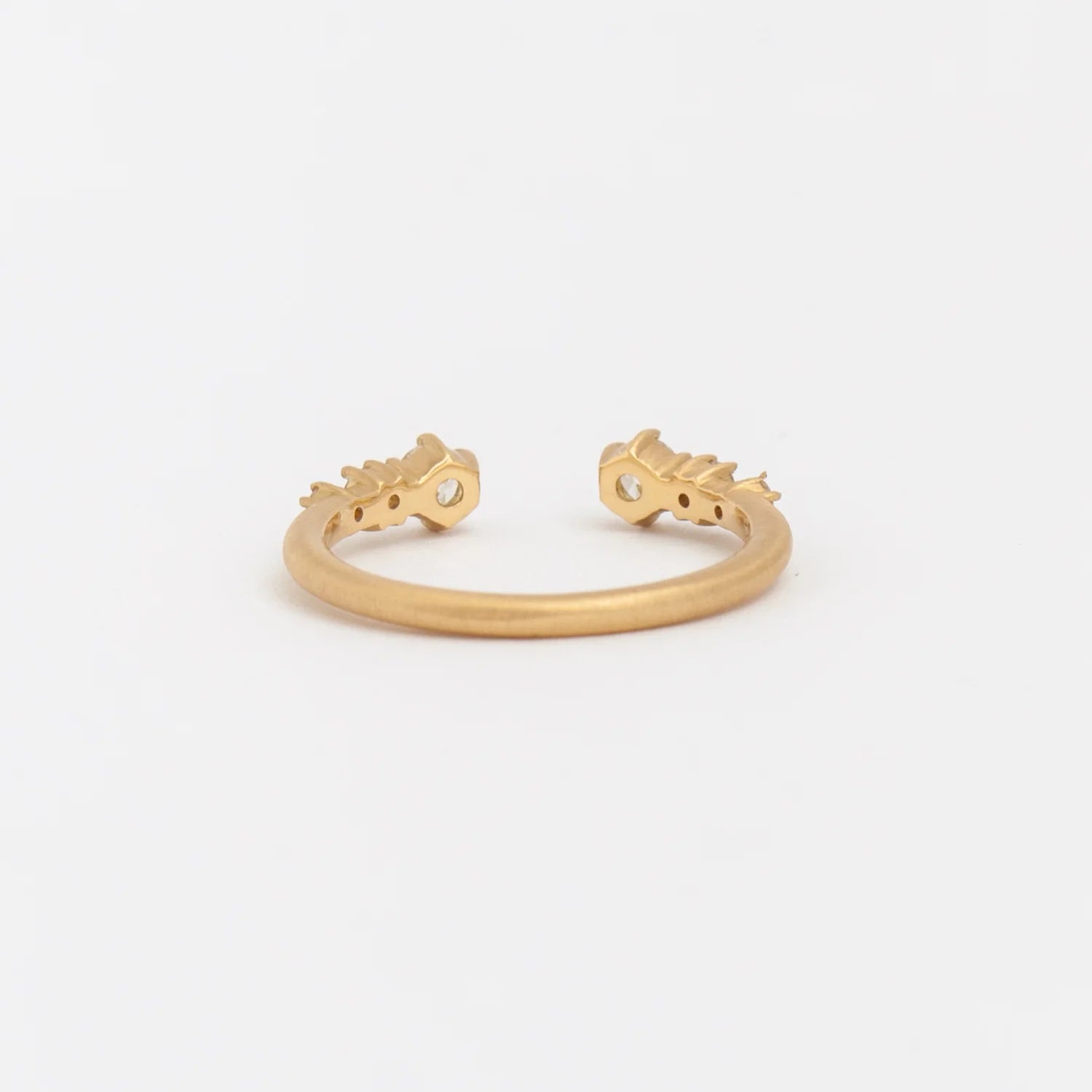 0.21 TCW Round CVD Diamond Open Wedding Band
