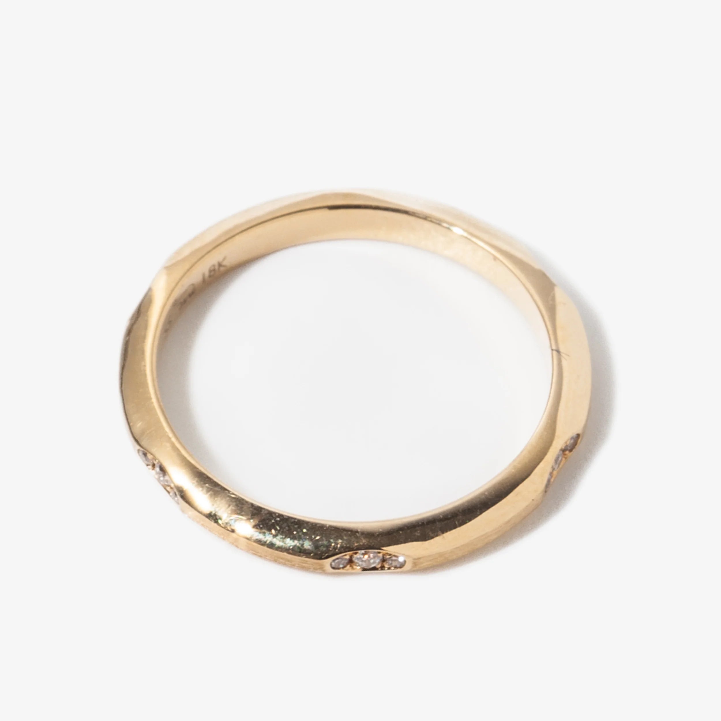 0.15 TCW Round CVD Diamond Flush Wedding Band