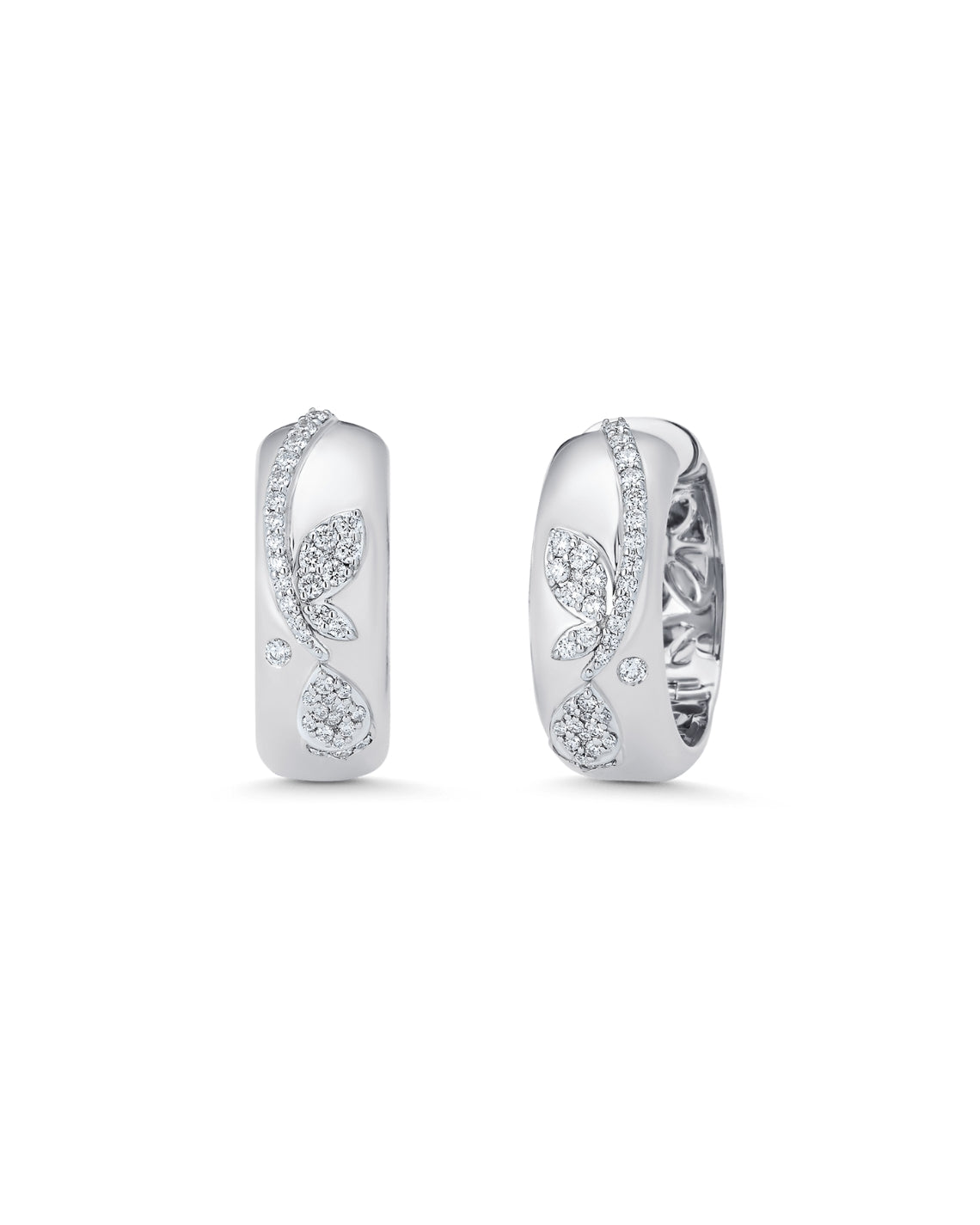 0.53 TCW Round Moissanite Diamond Petite Hoop Earrings - Camila Brown