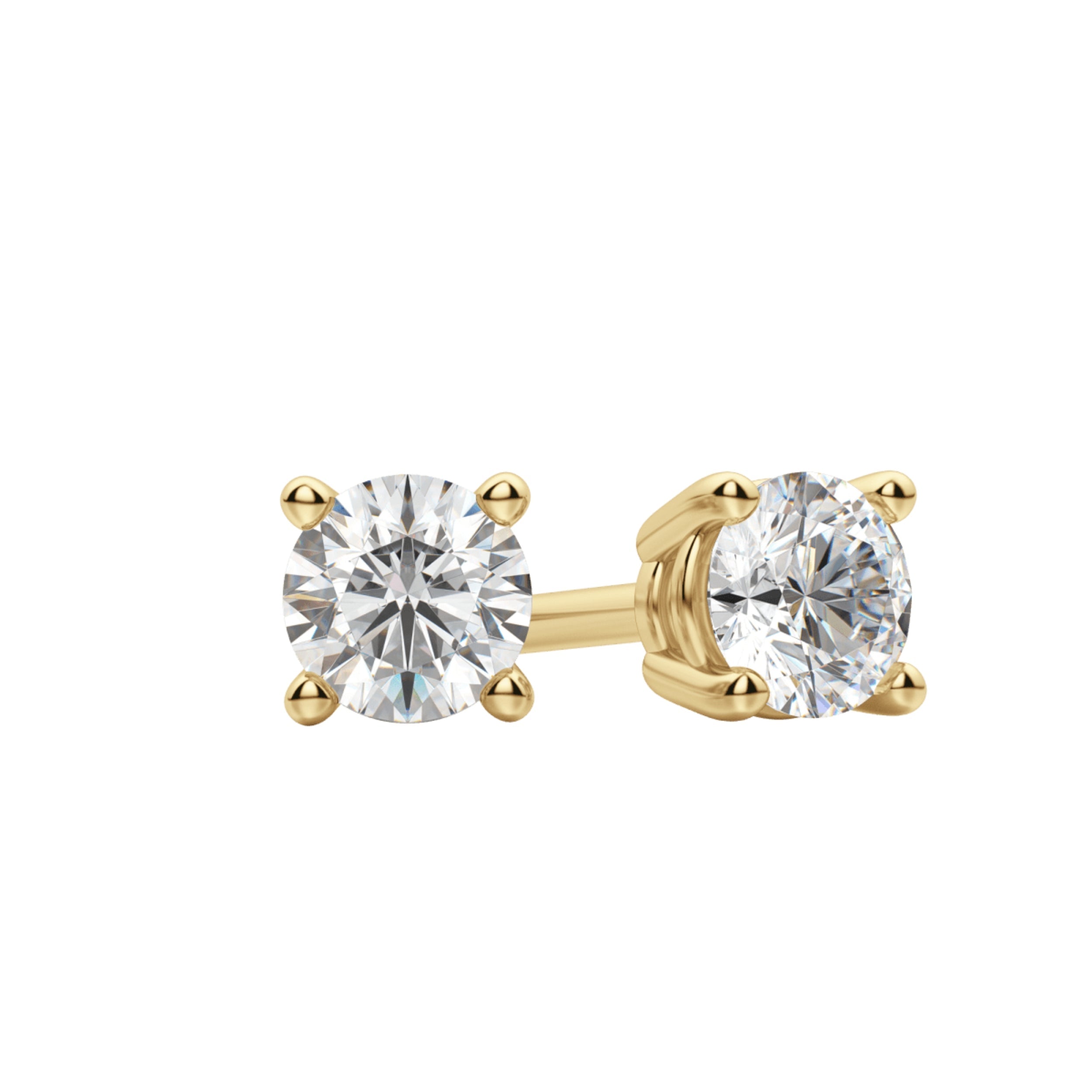 0.50 TCW-1.0 TCW Round Cut Moissanite Solitaire Stud Earrings - Camila Brown
